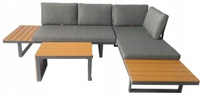 ZÁHRADNÝ SET NORM 175 x 78 + STOLÍK HNEDÝ + SIVÝ