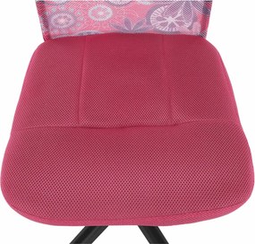 Detská stolička na kolieskach Gofy - ružová / vzor / čierna