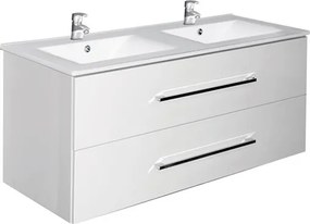 Comodo Kúpeľňová skrinka s keramickým dvojumývadlom Emilio W 120