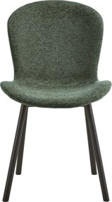 FIORA Zelené (tkanina Apia 352)/čierny rám - MODERNÁ ČALÚNENÁ STOLIČKA DO OBÝVAČKY/ JEDÁLNE LOFT