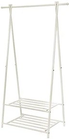 Stojan na oblečenie, kovový, 2 police, 155x87,5x41cm