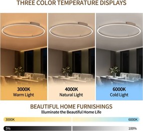 Brilagi - LED stmievateľné svietidlo PORTOFINO LED/85W/230V pr. 120 cm béžové + s diaľkovým ovládačom