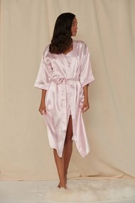 Towel City Dámsky saténový župan - Biela | M/L