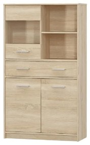 Vitrína 2D1W1S/80, dub sonoma, TEYO