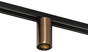 Moderný bodový reflektor tmavá bronz pre 1-fázový koľajnicový systém osvetlenia GU10 50mm - Iconic Ruby Honey
