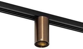 Moderný bodový reflektor tmavá bronz pre 1-fázový koľajnicový systém osvetlenia GU10 50mm - Iconic Ruby Honey