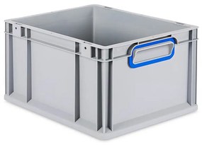 Sada 8 kusov - Eurobox Next Gen 2.0 - Stohovateľná nádoba s uzavretými rukoväťami - Modrá - 400 x 300 x 220 mm