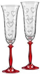 Crystalex Poháre na šumivé víno Angela 1LOVE 190 ml, 2 ks