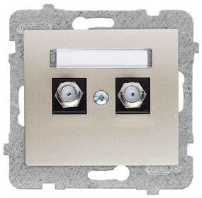 Dvojitá anténna zásuvka GPA-2D/M.ST Sigma TYPU F