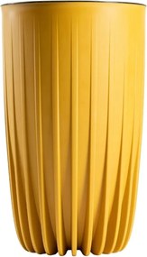 Sada 2 ks květináčů Stripped Eco hořčicová