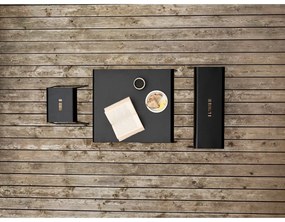 Čierna kovová stolička A-Stool – Zone