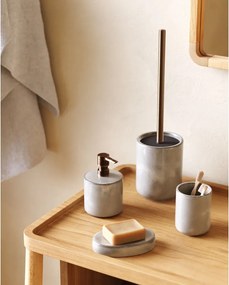 Svetlosivá keramická nádobka na mydlo Chavela – Kave Home