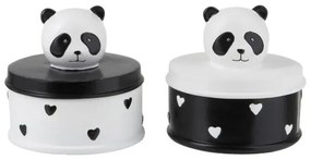 2x box Panda - Ø10 * 11 cm