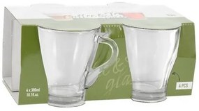 EH Sada sklenených hrnčekov Clear 300 ml, 4 ks
