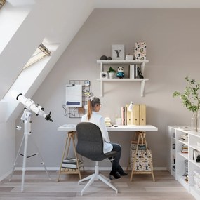 Stolná lampa Ring, 1x biele kovové tienidlo