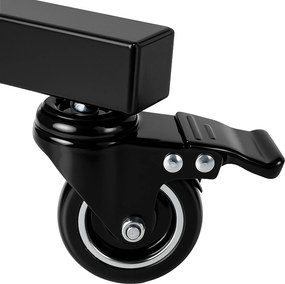 Vešiak s kolieskami na oblečenie Gisborne 120x38x120 - čierna