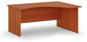 Ergonomický kancelársky pracovný stôl PRIMO WOOD, 1600 x 1200 mm, pravý, čerešňa