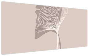 Obraz - Béžové listy N⁰4 (120x50 cm)