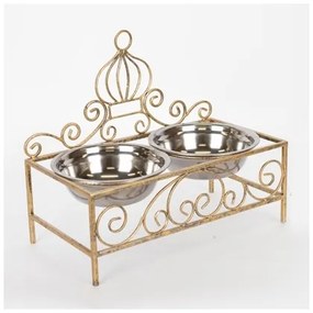 Stojan s dvomi nerezovými miskami