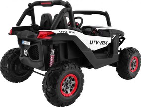 Ramiz Detský kočík SuperStar biely + pohon 4x4 + diaľkové ovládanie + batožinový priestor + MP3 LED + zámok dverí