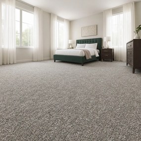 Timzo, Metrážny koberec Bingo 6828, na mieru, šíře 3m,4m,5m, šedá, filc, obývacia izba