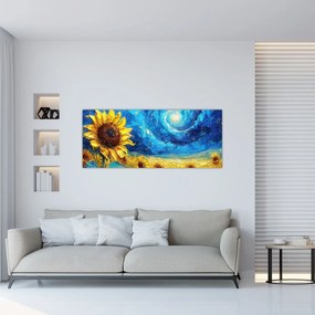Obraz - Maľba slnečníc (120x50 cm)