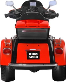 JOKOMISIADA Veľký akumulátorový motorkový chopper pre deti PA0254 červený