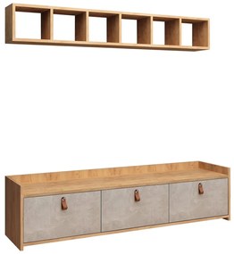 Obývací stěna SLEPPA 150 cm dub/beton