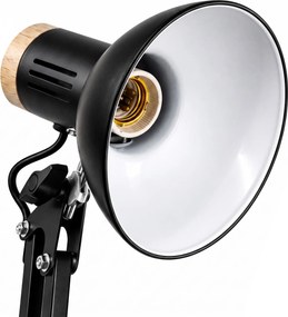 Toolight Toolight, JNH044-1T, stolná lampa s nastaviteľným ramenom, 1× E27, čierna, OSW-56235