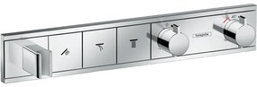 HANSGROHE RainSelect modul termostatu s podomietkovou inštaláciou, pre 3 spotrebiče (vrchná sada), chróm, 15356000