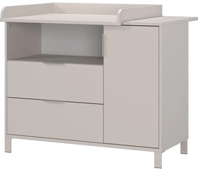 Krémová detská komoda s prebaľovacím pultom 115x102x77 cm Alkmaar – Germania