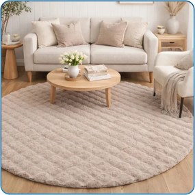 Koberec Rabbit Bubble béžový kruh