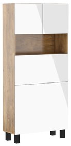 PC stolík Home (biela lesklá + dub burgundský). Akcia -22%. Vlastná spoľahlivá doprava až k Vám domov. 1124936