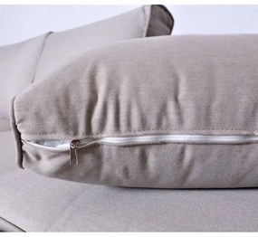 Čierno-béžový kovový záhradný lounge set pre 8 Portland – Rojaplast