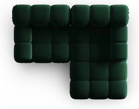 Zelená zamatová rohová pohovka (pravý roh) Bellis – Micadoni Home
