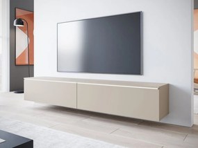 TV skrinka Dlone 180, Farby: kašmírová béžová, Osvetlenie: osvetlenie LED biele