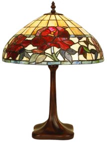 Vitráž lampa tiffany stolná kolekcia ROSE 36*46
