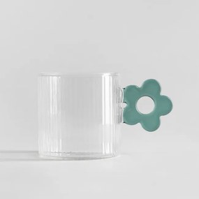 Hrnček BELLEZZA s tyrkysovým kvetom 739217 390 ml