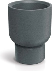 Plastový květináč MOLTAS BASE ROUND MIDL 40 cm granitově šedý