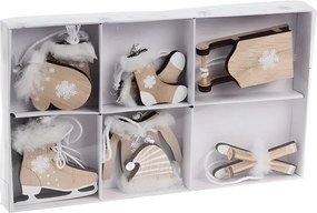 Set zimných ozdôb – prírodný 10 ks
