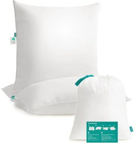 Vankúše 60 x 60 cm, sada 2 ks, náplň 800 g, s úložným vakom, biele