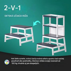 InternetovaZahrada Detská učiaca veža Barn 93x51x50 cm - antracit