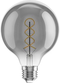 Mexen Vintis, LED žiarovka špirála E27, G95, 8W, Teplá - 2200K, 450 lm, dymová - L167-E27-0822-70