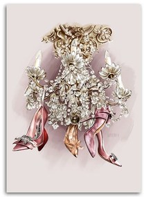 Gario Obraz na plátne Krištáľový luster glamour topánky - Svetlana Gracheva Rozmery: 40 x 60 cm