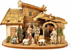 AMADEA Drevený skladací betlehem 3D 6 cm