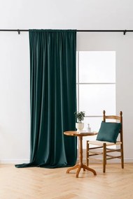 Zelený zatemňovací záves VELVET 135x250 cm Zavesenie: Riasiaca páska