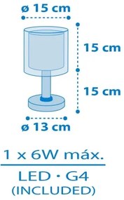 Dalber 41571T - LED detská lampička BABY TEDDY 1xG4/4W/230V modrá