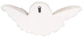 Béžová nástenná socha hlava anjela s krídlami Angel - 56*13*14cm