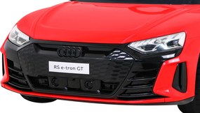Ramiz Elektrické autíčko Audi RS E-Tron GT pre deti červené + diaľkové ovládanie + pohon 4x4 + rádio MP3 + LED + EVA