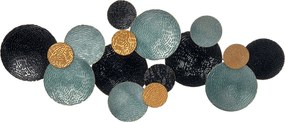 HOMCOM 3D Nástenné Umění Kovová Nástenná Ornamenty Nástenná Dekorácia Socha Pre Obývací Izbu Moderná 121 x 53 cm | Aosom
